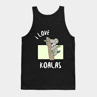 Cute Koala on tree Branch Tank Top